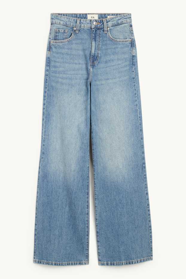 Femmes - Wide leg jean - high waist - jean bleu