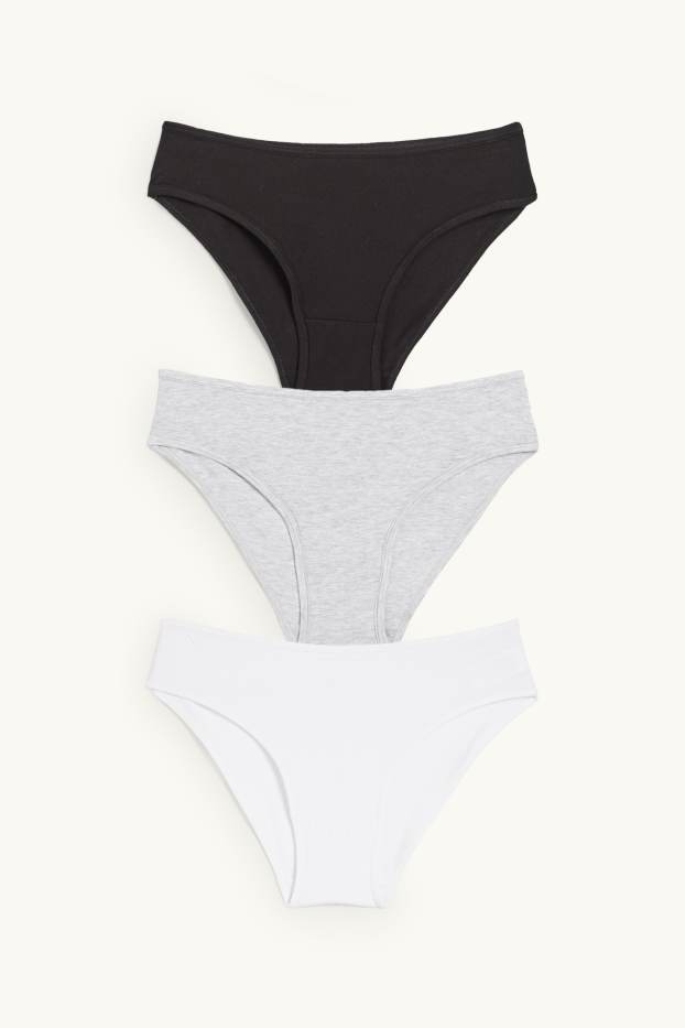 Bambine - Confezione da 3 - slip - bianco