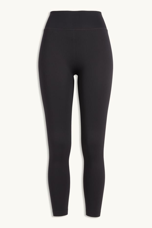 Femmes - Legging de sport - sans coutures - noir