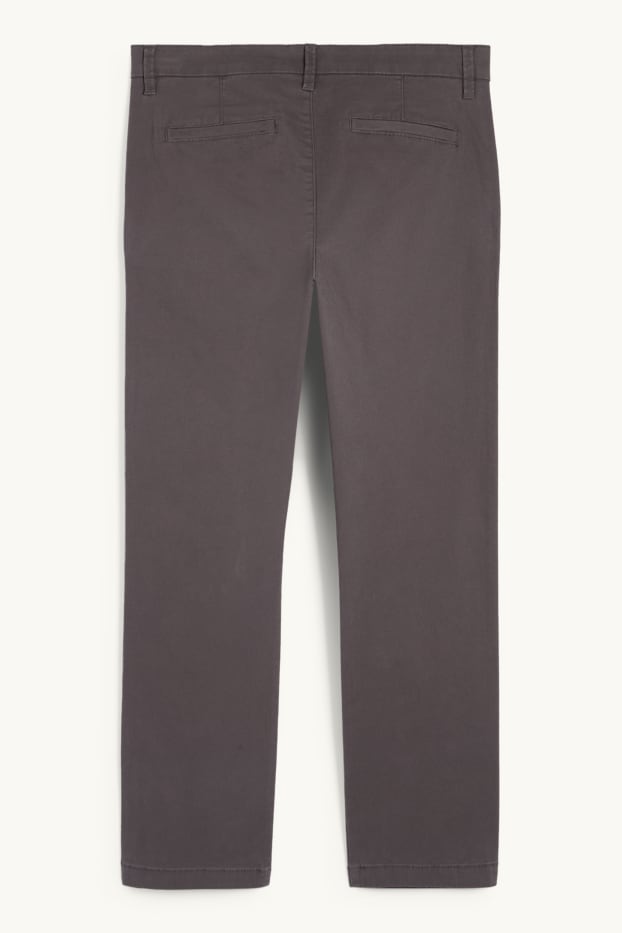 Heren - Chino - regular fit - donkergrijs