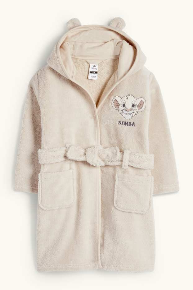 Bébés garçons - Le Roi Lion - peignoir en éponge à capuche pour bébé - beige clair