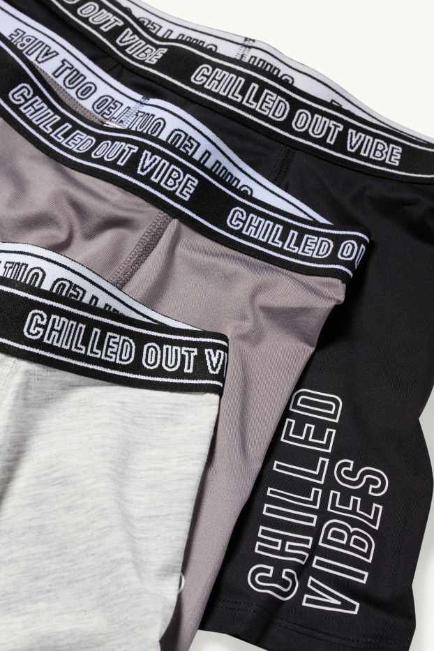 Enfants garçons - Lot de 3 - caleçons - noir