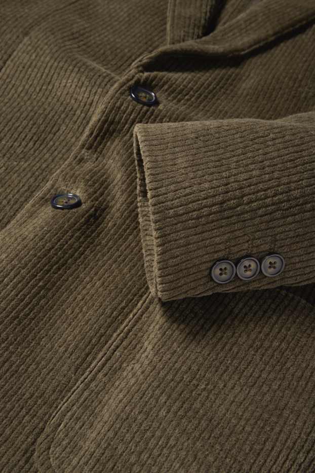 Herren - Cord-Baukasten-Sakko - Regular Fit - Stretch - dunkelgrün