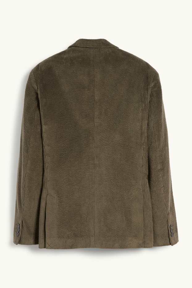 Herren - Cord-Baukasten-Sakko - Regular Fit - Stretch - dunkelgrün