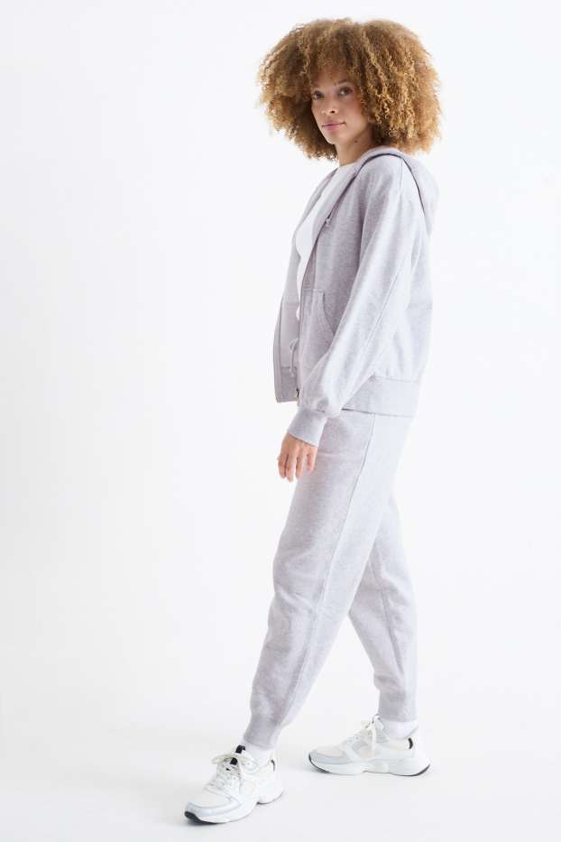 Dames - Joggingbroek - licht grijs-mix