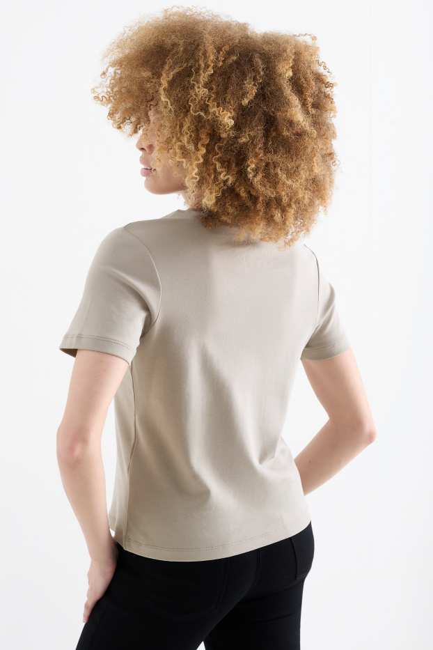 Damen - T-Shirt - Slim Fit - grau