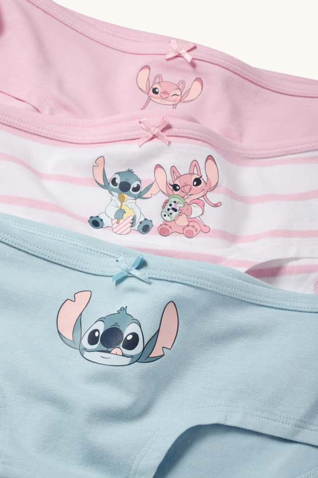 Children Girls - Multipack of 3 - Lilo & Stitch - knickers - rose / blue