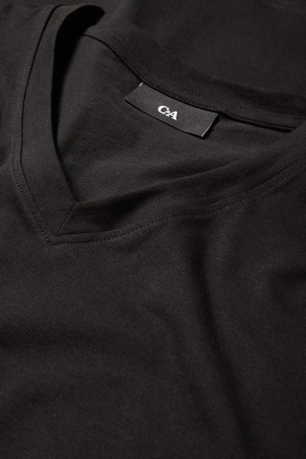 Men - Multipack of 2 - T-shirt - regular fit - black