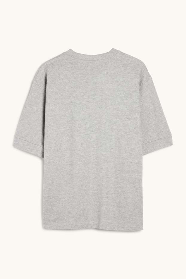 Herren - T-Shirt - Relaxed Fit - hellgrau-melange