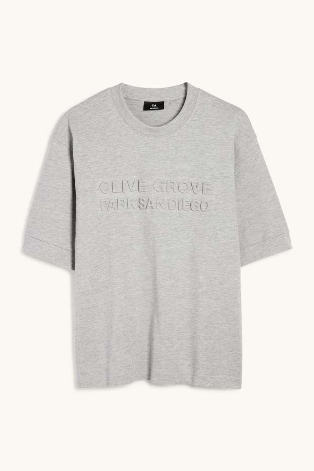 Herren - T-Shirt - Relaxed Fit - hellgrau-melange