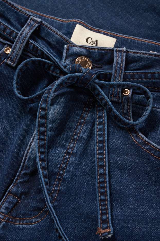 Femmes - Wide leg jean - high waist - LYCRA® - jean bleu