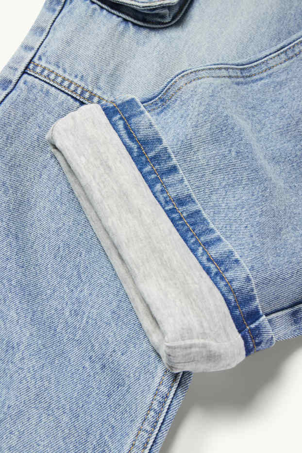 Kinder Buben - Cargo Jeans - Thermojeans - helljeansblau
