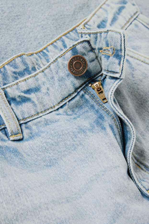 Kinder Buben - Cargo Jeans - Thermojeans - helljeansblau