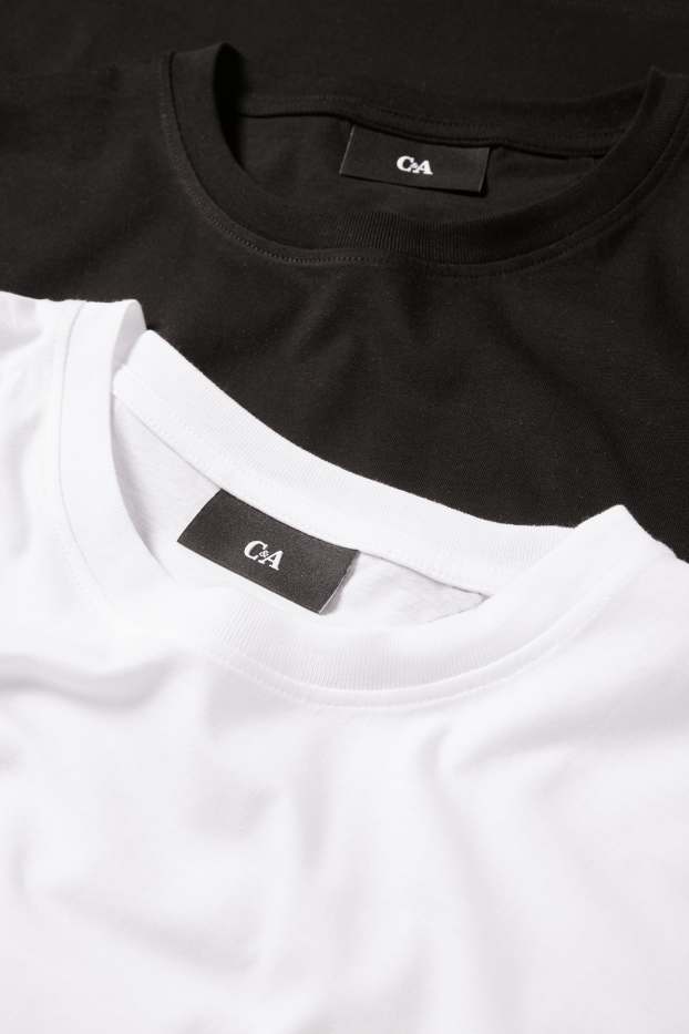 Herren - Multipack 5er - T-Shirt - Regular Fit - weiß / schwarz