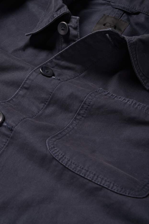 Hommes - Veste-chemise - relaxed fit - col kent - bleu foncé