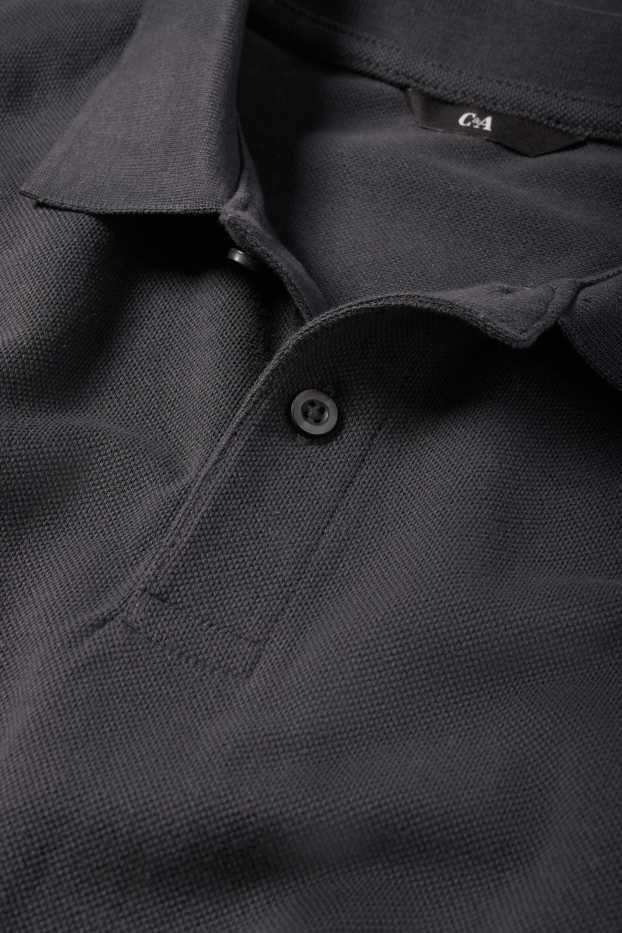 Pánské - Polokošile - regular fit - tmavošedá