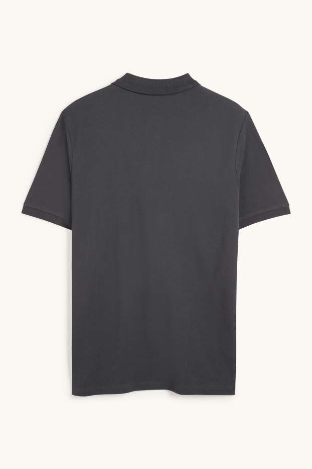 Pánské - Polokošile - regular fit - tmavošedá