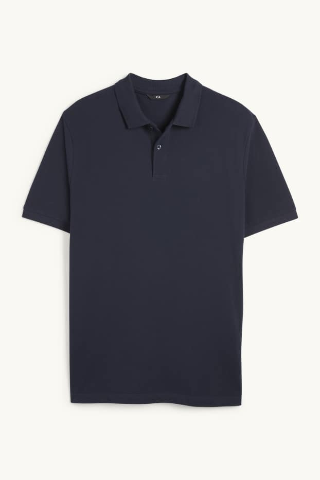 Bărbați - Tricou polo - regular fit - albastru închis