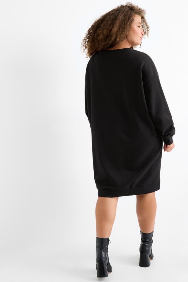 Femei - Rochie din molton - negru