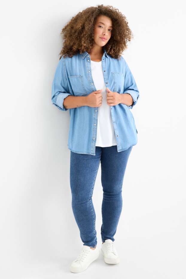 Femmes - Jegging jean - high waist - jean bleu