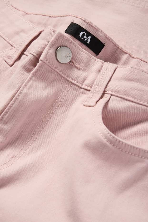 Dames - Pantalon - high waist - slim fit - roze