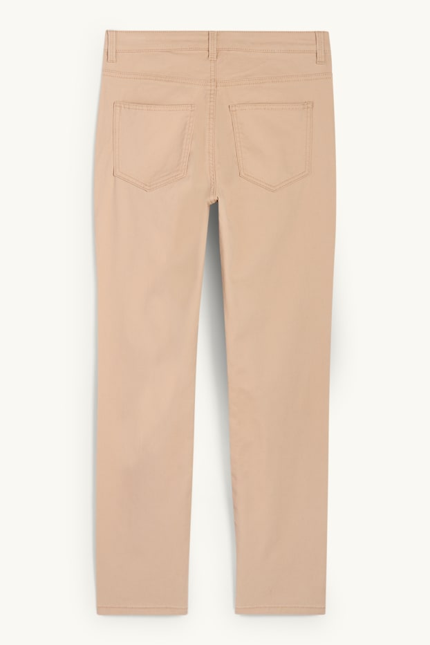 Dames - Pantalon - high waist - slim fit - beige