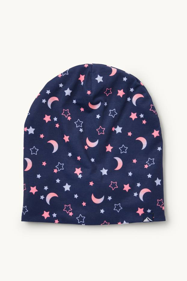 Copii - Fete - Lună și stele - fes - albastru închis