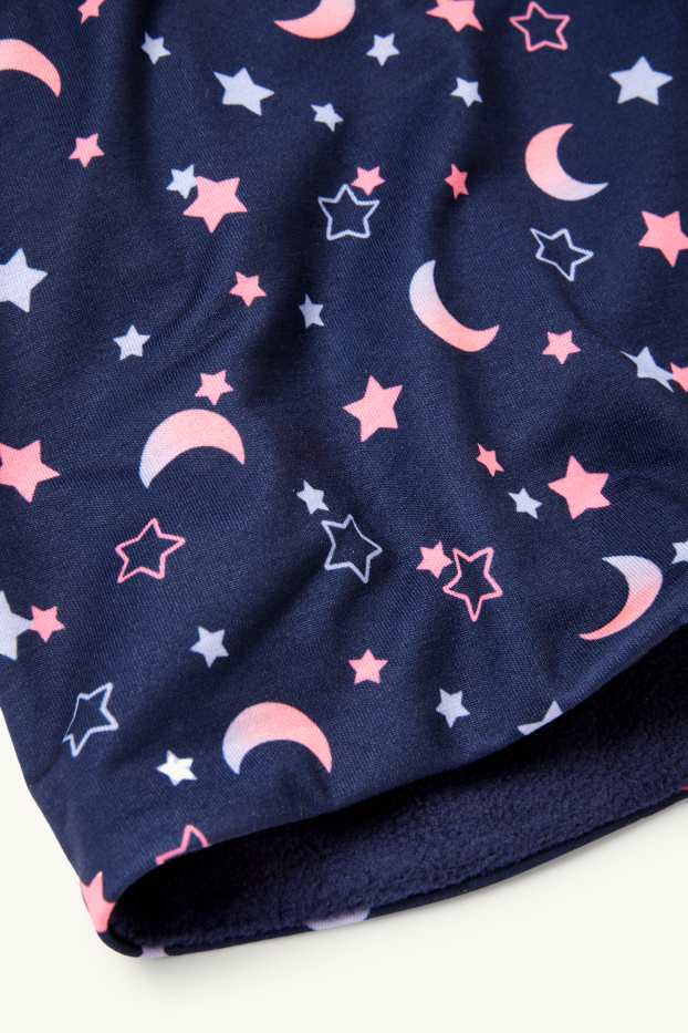 Bambine - Luna e stelle - scaldacollo - blu scuro
