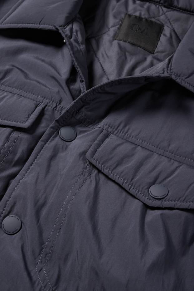 Pánské - Bunda - s výplní - tmavomodrá