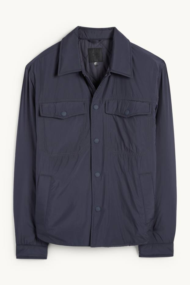 Pánské - Bunda - s výplní - tmavomodrá