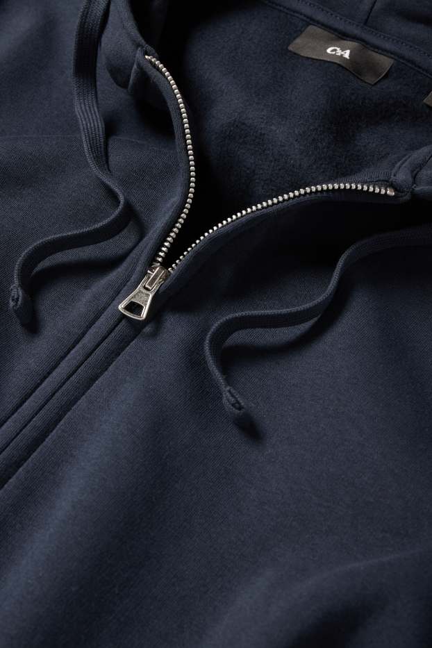 Home - Dessuadora oberta amb caputxa - blau fosc