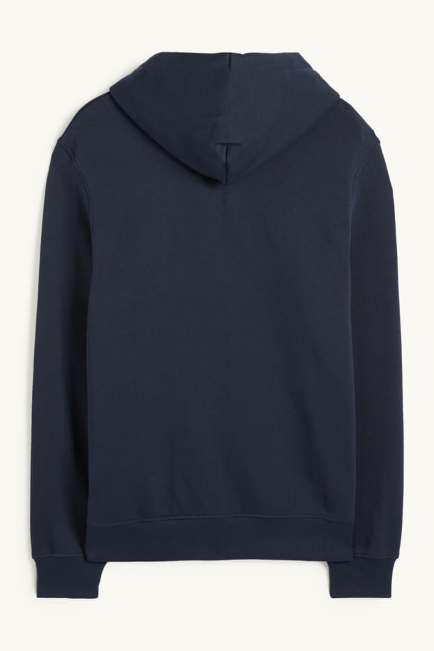 Home - Dessuadora oberta amb caputxa - blau fosc