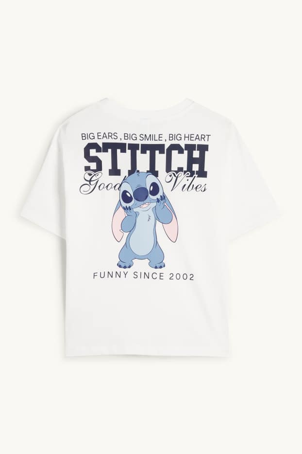 Children Girls - Lilo & Stitch - short sleeve T-shirt - white
