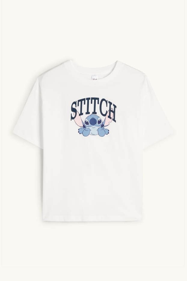 Children Girls - Lilo & Stitch - short sleeve T-shirt - white
