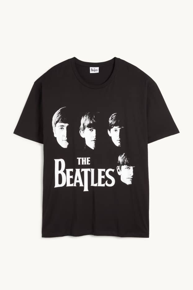 Hommes - T-shirt - relaxed fit - The Beatles - noir
