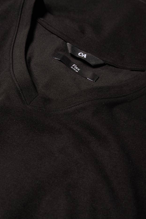 Men - T-shirt - slim fit - Flex - black