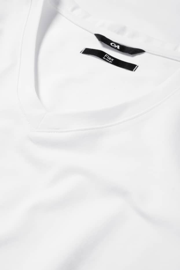 Men - T-shirt - slim fit - Flex - white