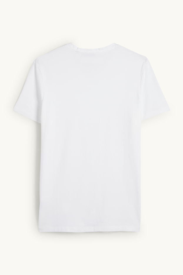 Men - T-shirt - slim fit - Flex - white