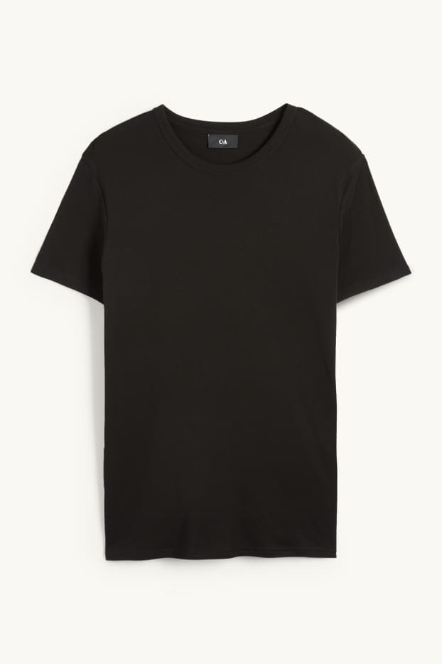 Herren - T-Shirt - Slim Fit - schwarz
