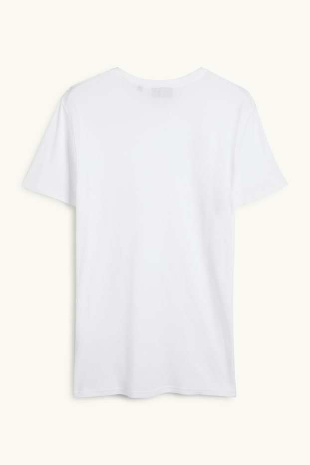 Herren - T-Shirt - Slim Fit - weiss