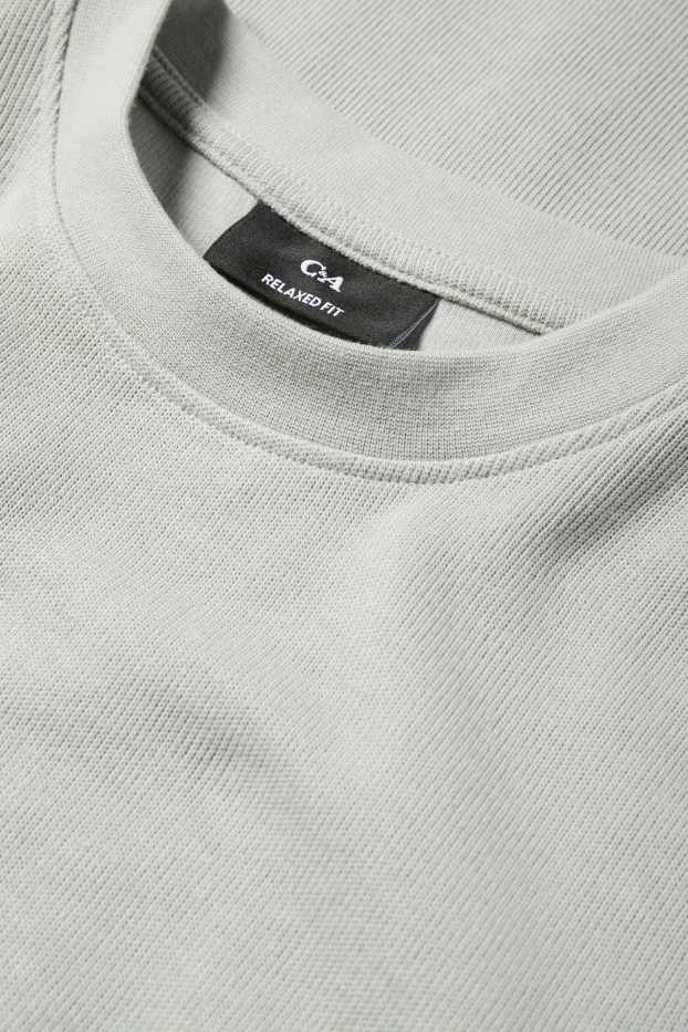 Pánské - Tričko - relaxed fit - šedá