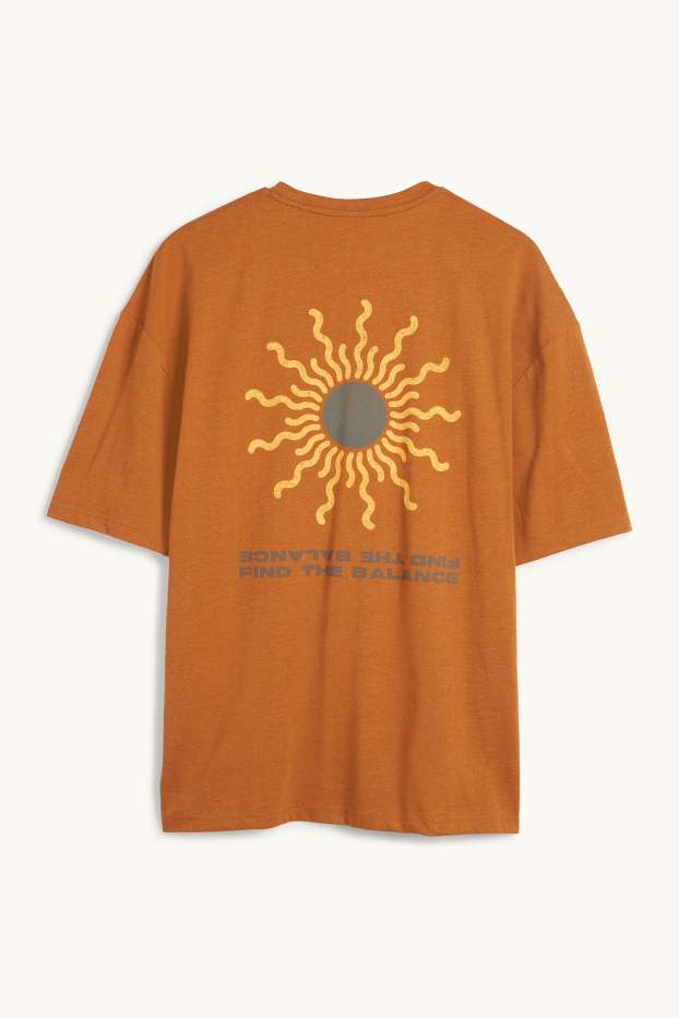 Uomo - T-shirt sportiva - arancio scuro