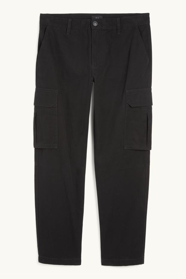 Men - Cargo trousers - black