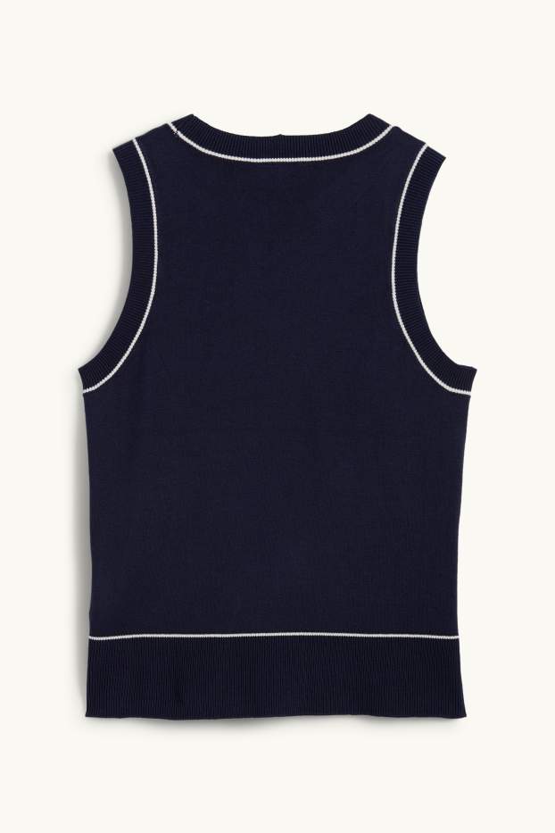 Dona - Jersei sense mànigues - blau fosc