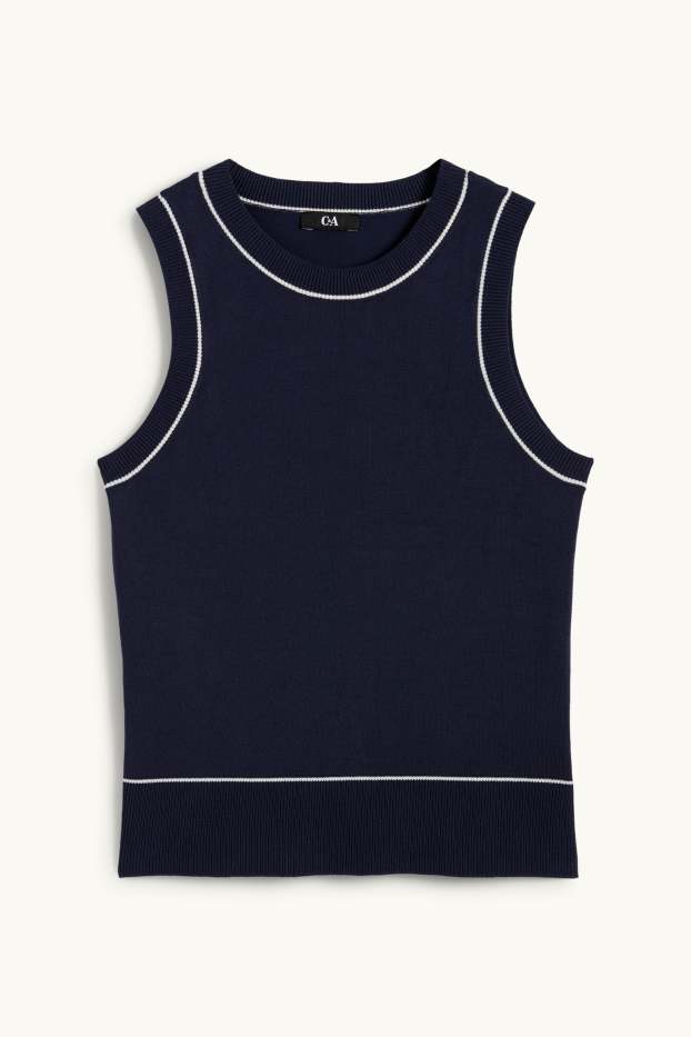 Dona - Jersei sense mànigues - blau fosc