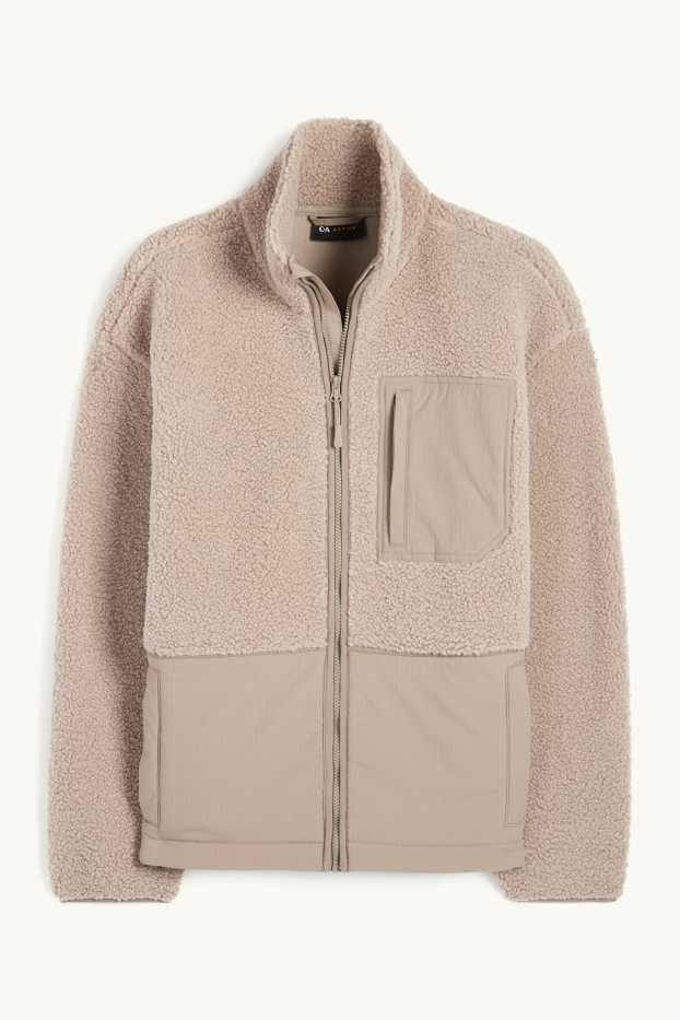 Uomo - Giacca in pile termico - beige