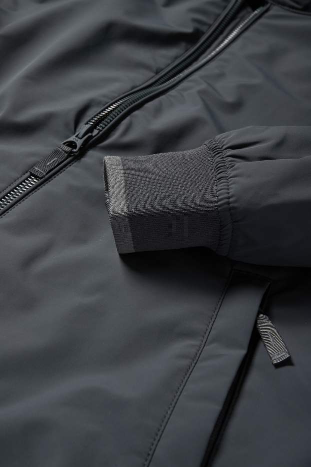 Hommes - Blouson - doublé - finition déperlante - gris foncé