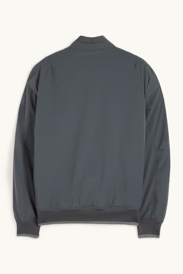 Hommes - Blouson - doublé - finition déperlante - gris foncé