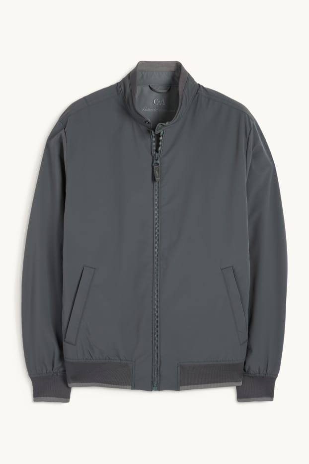 Hommes - Blouson - doublé - finition déperlante - gris foncé