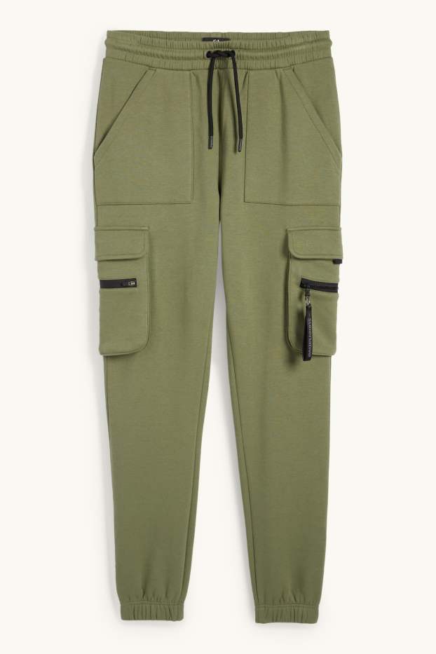 Herren - Cargo-Jogginghose - grün